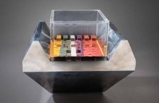 James Hill, Transparent Landscape No. 1, n.d., stainless steel, plexiglass, wood, and string li…