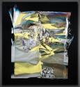 Larry Bell, Granny Smith, 1990, Inconel vaporized nickel chrome alloy on rag paper mounted on p…