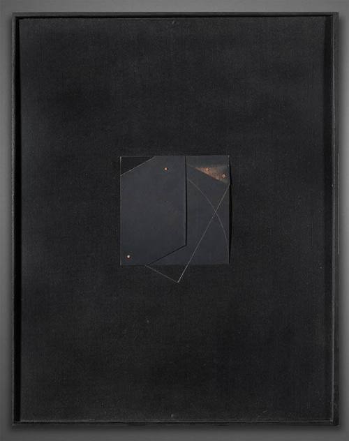 
Constance DeJong, Three Point Seven Five, 1987, copper on Masonite, 14 1/2 × 11 3/8 in. Colle…