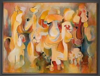 Michael F. Wright, Lady Jane, 1996, acrylic on canvas, 73 5/8 × 97 1/2 in. Collection of the Ne…