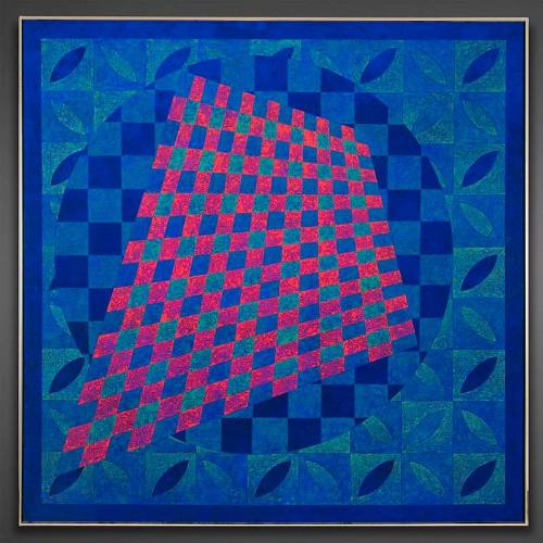 John Henry Diehl Jr., Augmented Ninth, 1972, oil on canvas, 79 × 79 in. Collection of the New M…