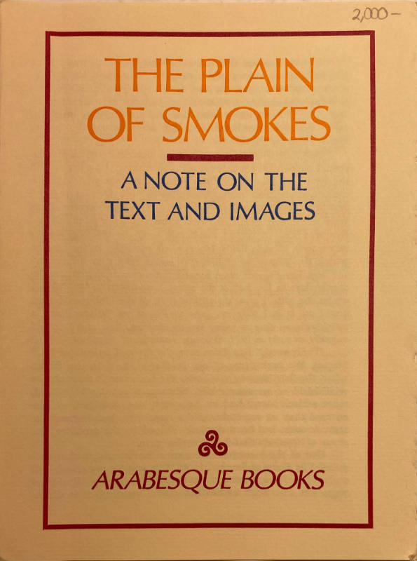 Booklet to The Plain of Smokes Portfolio