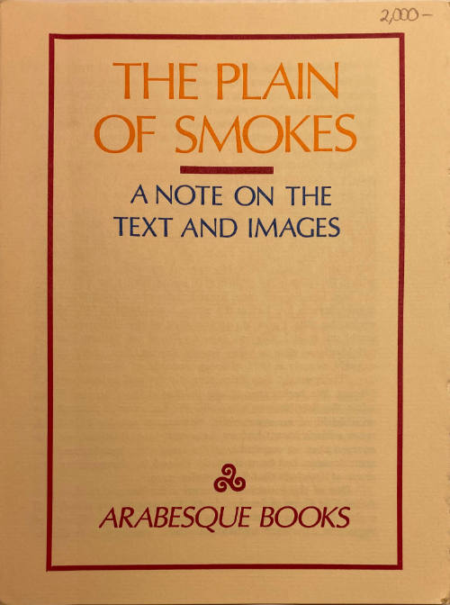 Booklet to The Plain of Smokes Portfolio