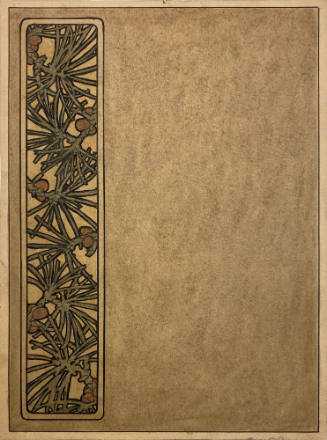 Eugenie F. Shonnard, Untitled (book cover design), n.d., ink, watercolor on board, 8 7/8 × 6 7/…