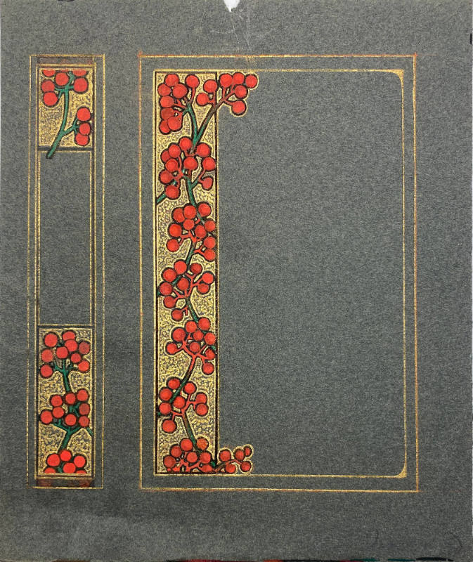 Eugenie F. Shonnard, Untitled (book cover design), n.d., ink, watercolor on board, 8 7/8 × 6 7/…