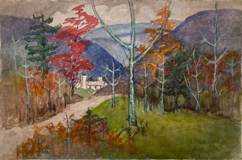 Untitled (Farm Buildings in a Valley)