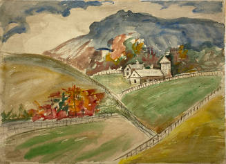 Untitled (Farm Buildings with Fences and Fields)