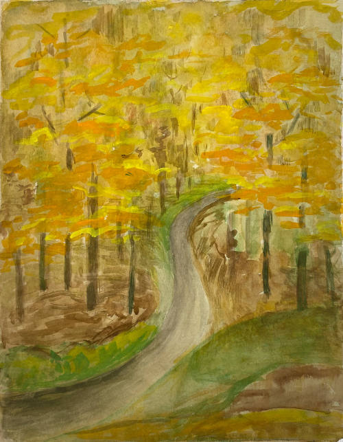 Untitled (Path through Yellow and Orange Trees)