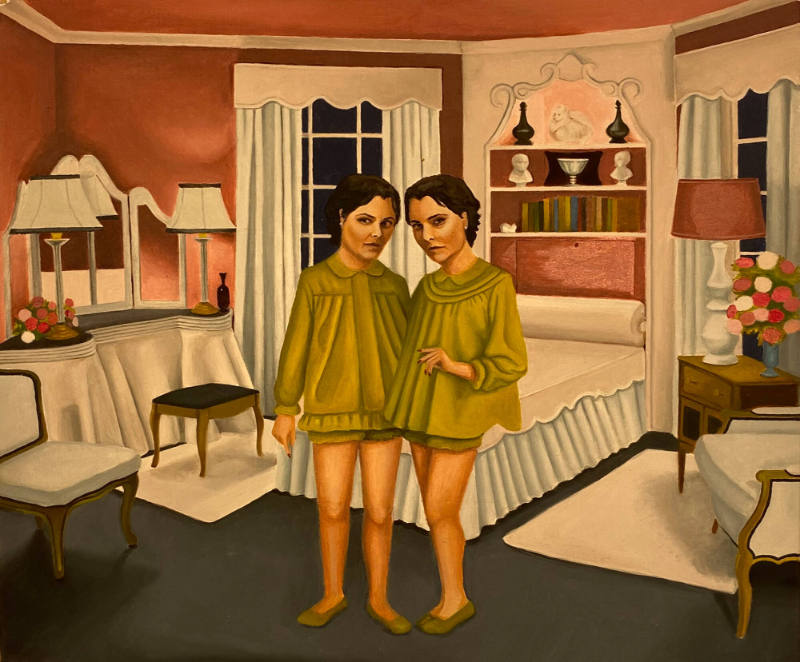 Self-Portrait in Pink Bedroom