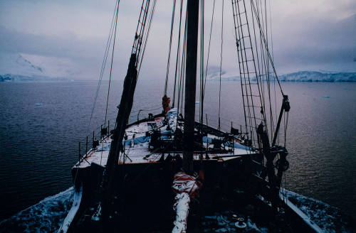 Hero Approaching the Melchoir Islands, Antarctica