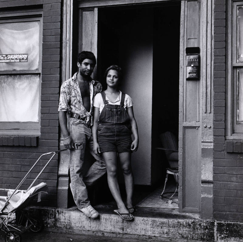 Untitled (Couple standing in doorway)