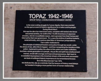 Topaz. Marker, Japanese-American Concentration Camp, Utah, October 14, 1994 (from the series Japanese American Concentration Camps)