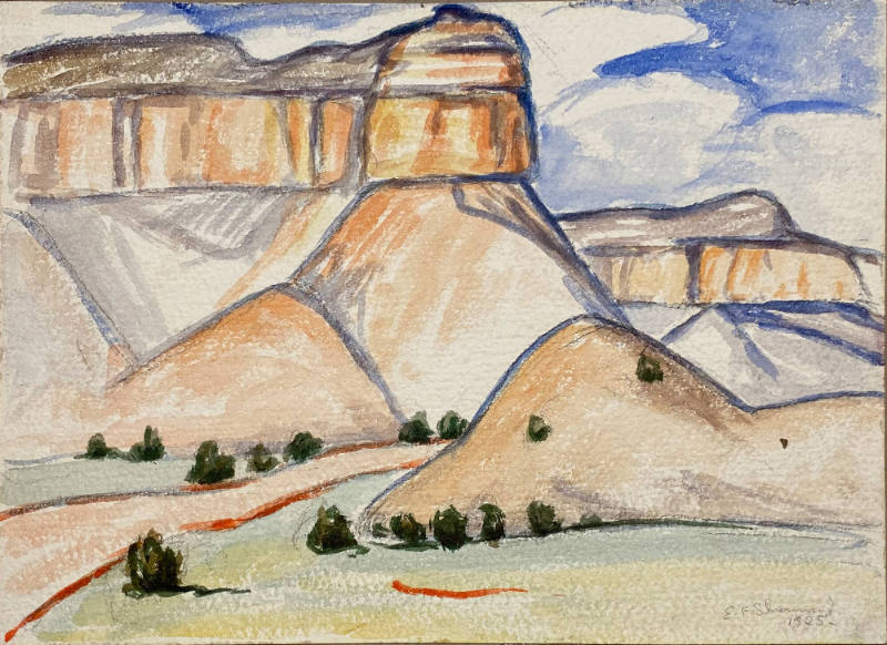 Untitled (Blue and Orange Mesas)