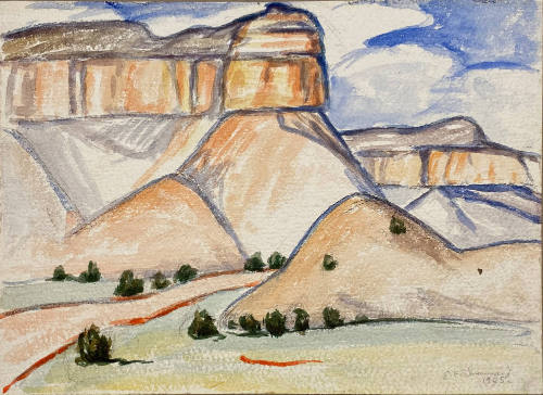 Untitled (Blue and Orange Mesas)
