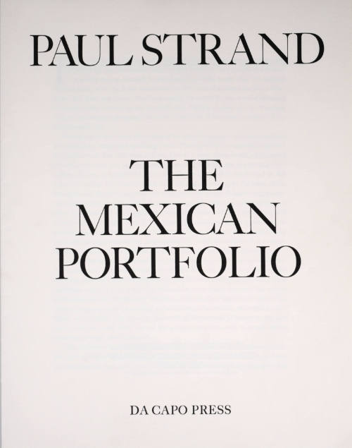 Portfolio text from "The Mexican Portfolio"