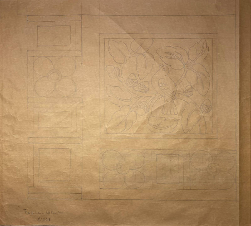 Plan for Detail of Penrose Reredos (No. I, Chapel Colo. Springs)