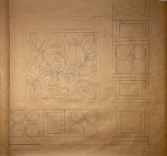 Plan for Detail of Penrose Reredos (No. 2. Lower Right-Hand Corner)