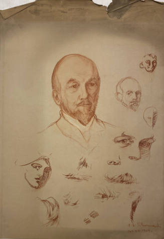 Untitled (Sketches for a portrait of a man)