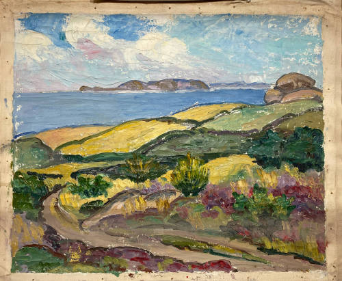 Untitled (Landscape with Rolling Hills Leading to the Sea)