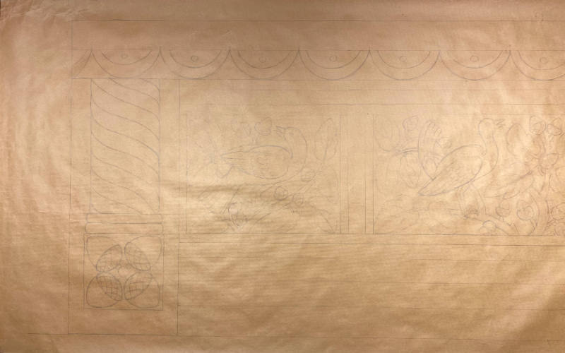 Plan for Detail of Penrose Reredos (Enlarged Figures for my Reredos)