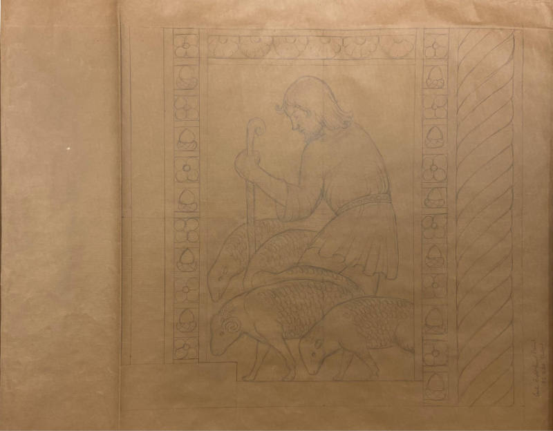 Plan for Detail of Penrose Reredos (Center Right Hand Panel)