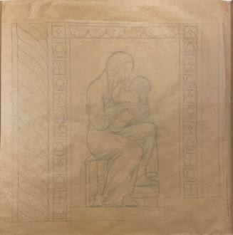 Plan for Detail of Penrose Reredos (Mother and Child)