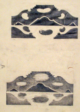 Untitled (two abstract mountain designs)