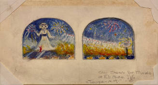 Color Sketch for Murals at El Nido in Tesuque, N.M.
