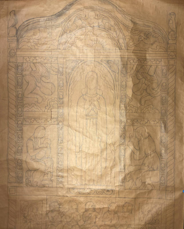 Plan for Detail of Penrose Reredos (My Decorative Reredos)
