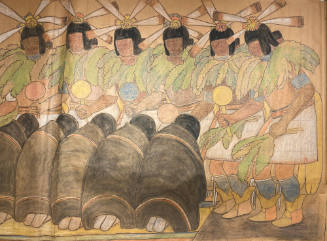 Detail: Plan for Unidentified Pueblo Relief (Dancers with Green Boughs, Kneeling Figures)