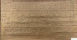 Plan for Detail of Penrose Reredos (Five Sitting Men)