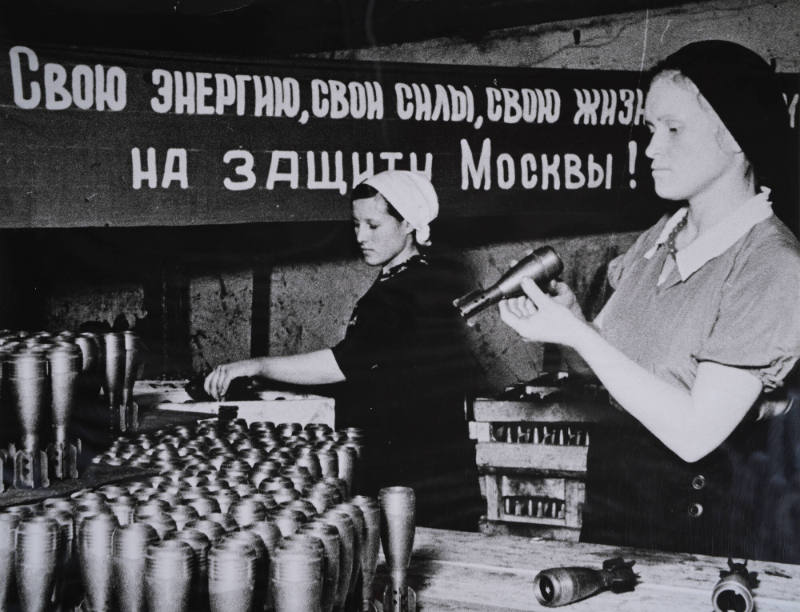Women checking munitions