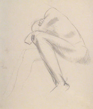 Untitled (seated nude profile)