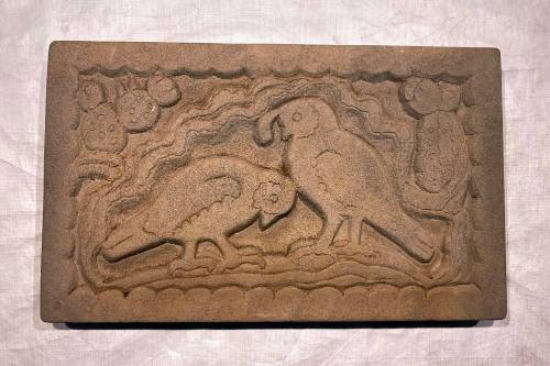 Eugenie F. Shonnard, Untitled Relief (Two Quails), n.d., stone, 12 x 19 7/8 x 1 7/8 in. Collect…