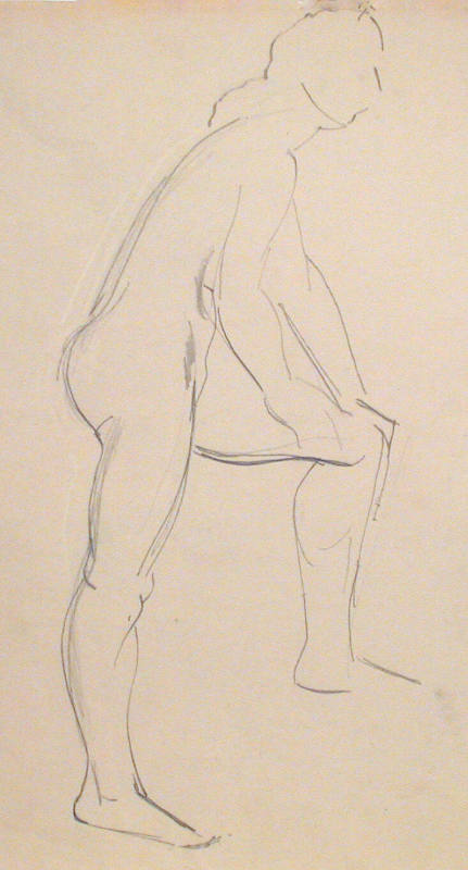 Untitled (Contour drawings of female nude)