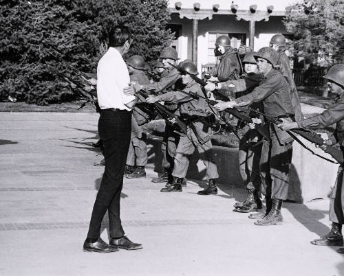 Untitled (Man Approaching New Mexico Army National Guards)