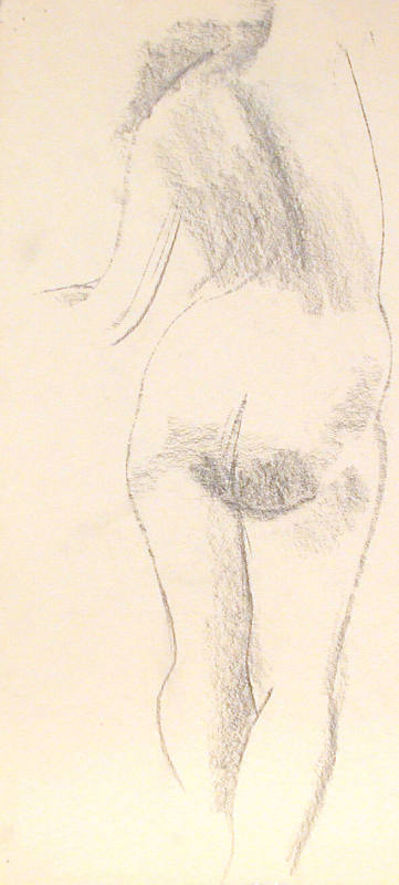 Untitled (standing nude, rear view)