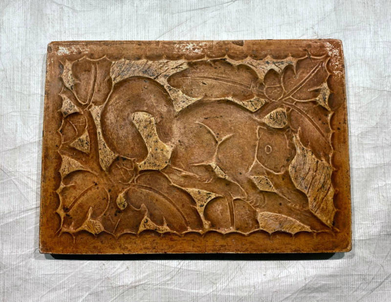 Untitled (Plaster Mold of Squirrel Relief)