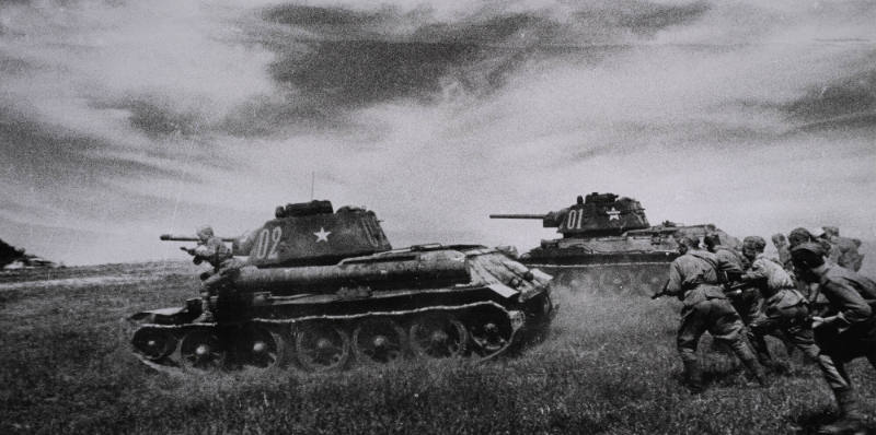 Tank attack, 1st Baltic front, June 1944