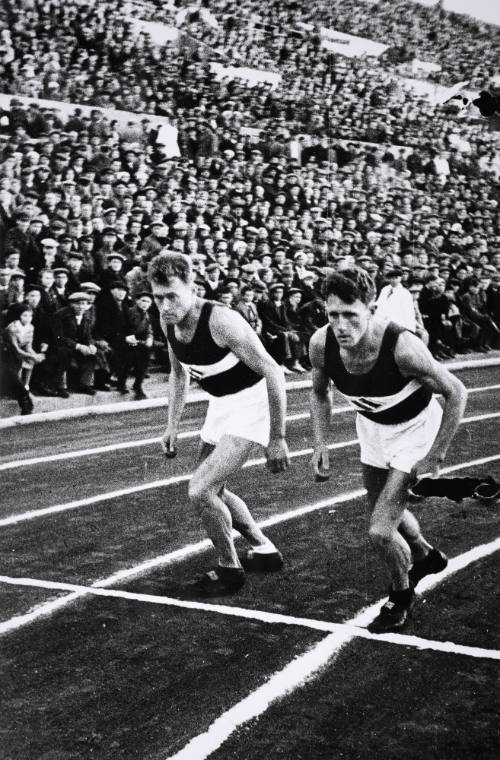 Znamenskis brother at Moscow stadium, Sep. 1936
