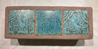 Untitled (Block with Three Turquoise Tiles)