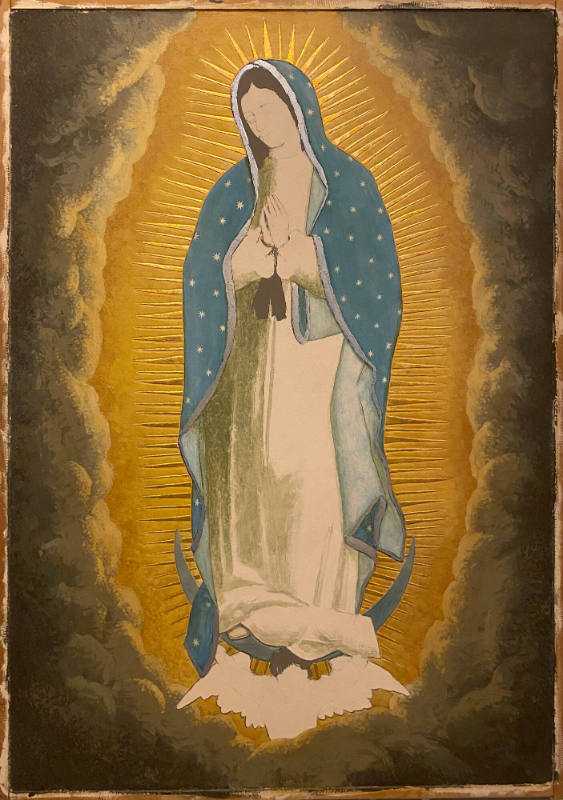 Gustave Baumann, Virgin of Guadalupe, n.d., oil on Masonite, 61 x 43 in. Collection of the New …