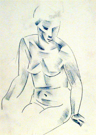 Untitled (abstract seated nude)