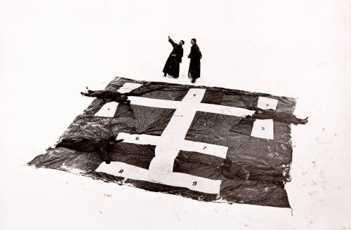 Untitled (target cloth in snow)