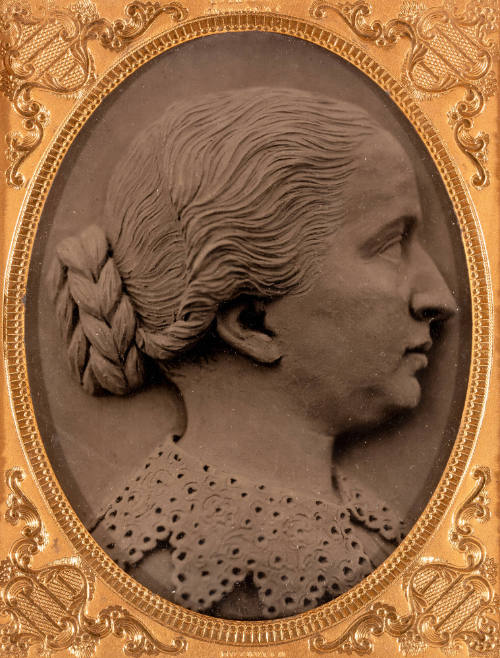 Untitled (Image of relief of woman's profile)