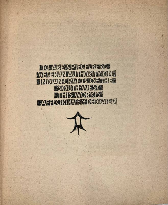 Dedication Page (Indian Pottery Old And New)