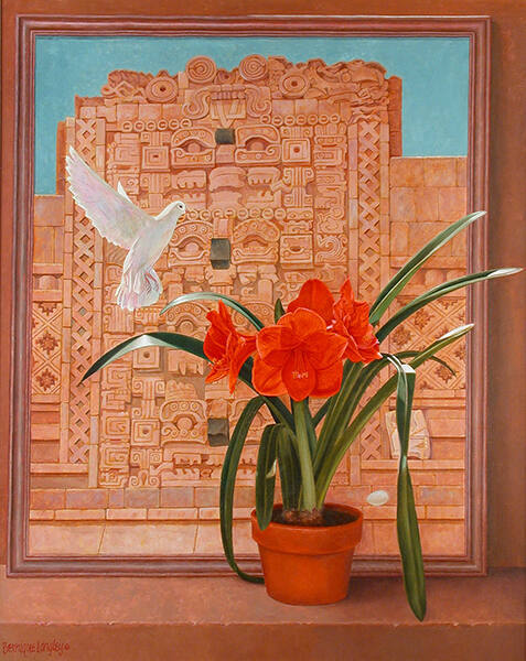 Amaryllis and Dove at Nun's Quadrangle