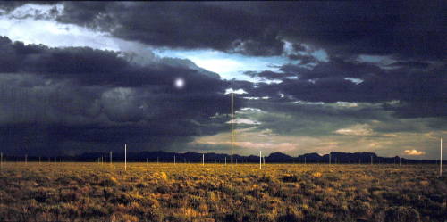 "Field Before the Storm," Walter de Maria's Lightning Field