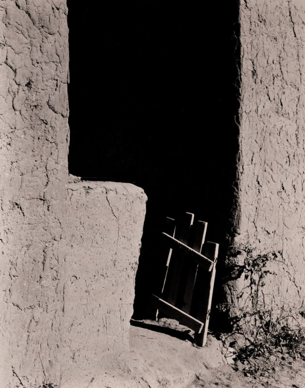 Los Griegos (Detail), 150-Year-Old Adobe (with fence)