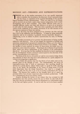 Modern Art -Theories and Representations (Camera Works XLIV)